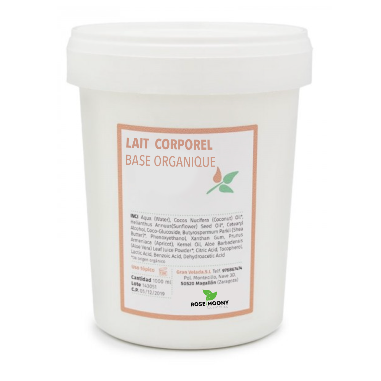 LAIT CORPOREL À BASE BIOLOGIQUE
