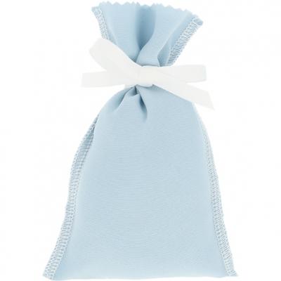 POCHETTE EN TISSU UNI BLEU CLAIR