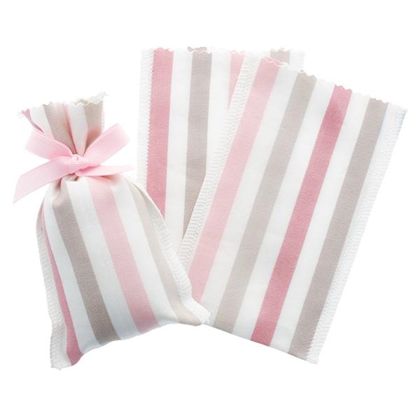 SACHET EN TISSU À RAYURES